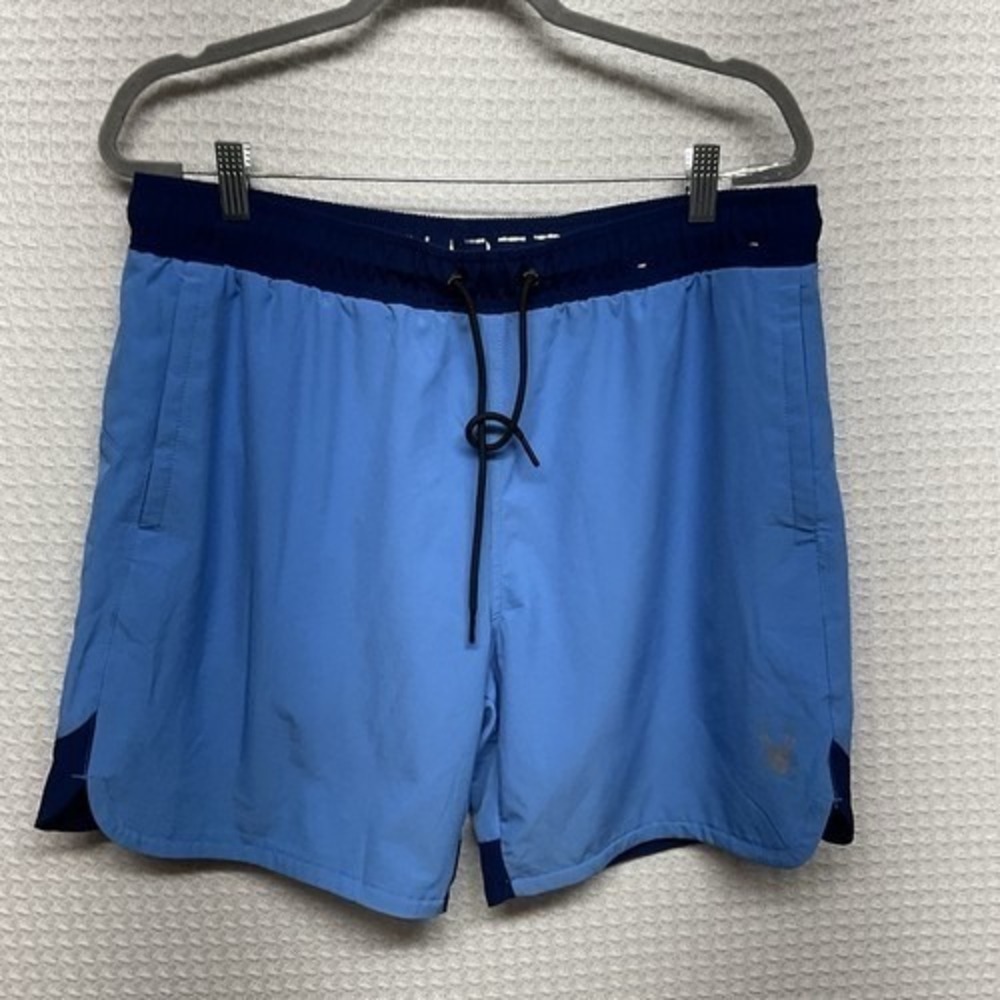NWOT Spyder Blue Swim Board Shorts Men L (36x6.5")‎ Vietnam Polyester/Spandex